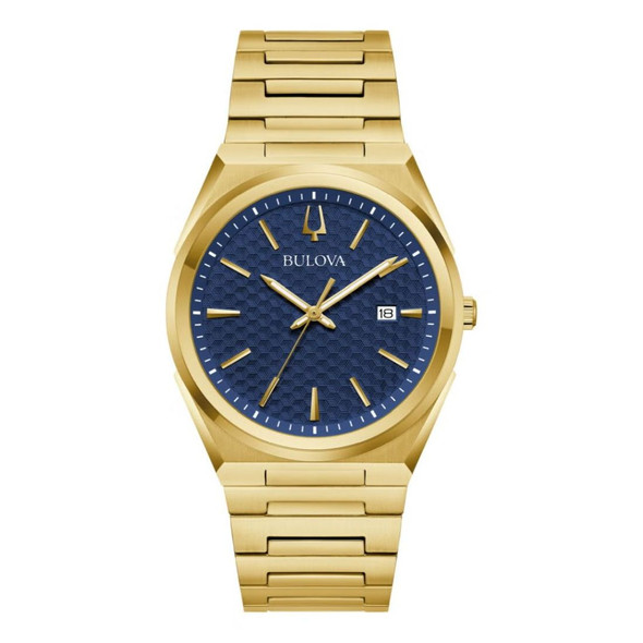 Bulova Men's Classic Blue Dial Quartz Watch 97B233