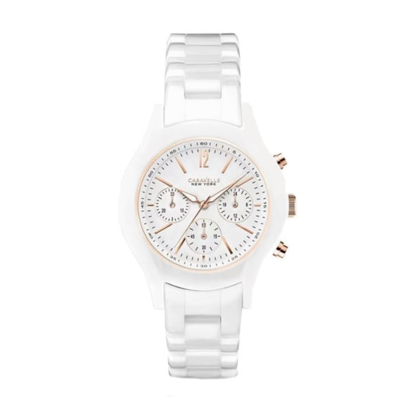 Bulova Women's Emma Series Chronograph White Dial Quartz Watch 45L144
