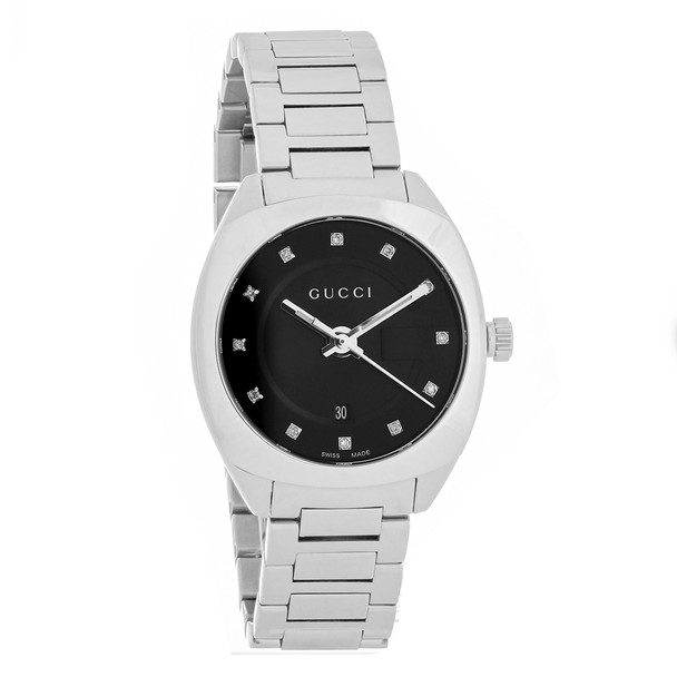 Gucci GG2570 Series Diamond Women's Black Dial Swiss Quartz Watch YA142503