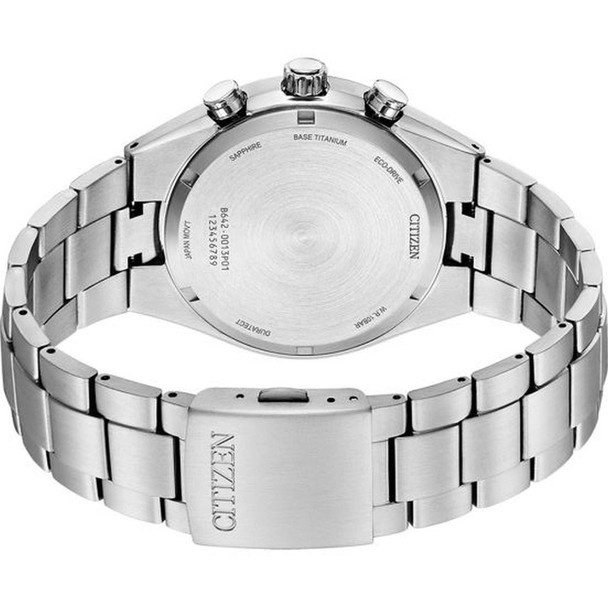 Citizen Super Titanium Chronograph Eco-Drive Red Dial Men's Watch CA7090-87X