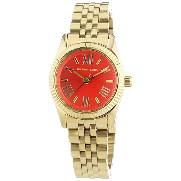Michael Kors MK3284 Women's Lexington Quartz Orange Dial Watch