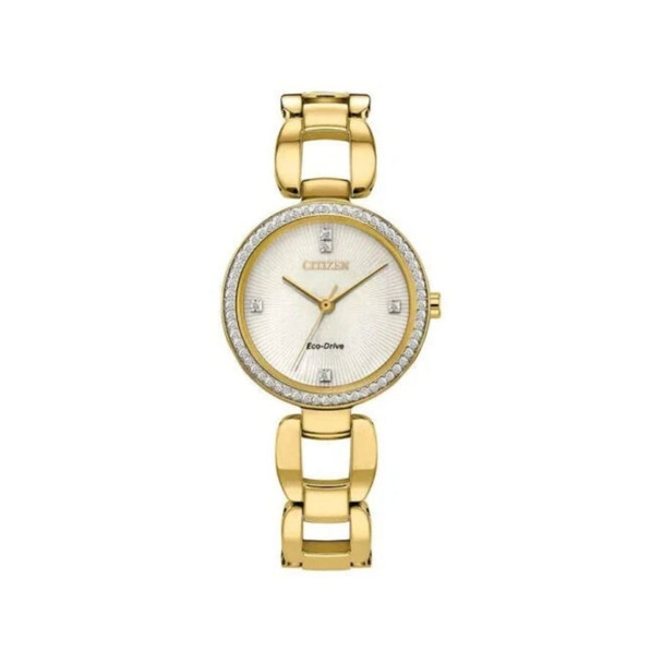 Citizen Crystal Stainless Steel Eco-Drive Women's Watch EM1032-58A