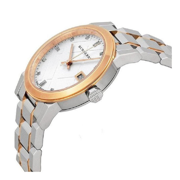 Burberry Women's The City Diamonds Two-Tone Rose Gold-Tone Quartz Watch BU9214