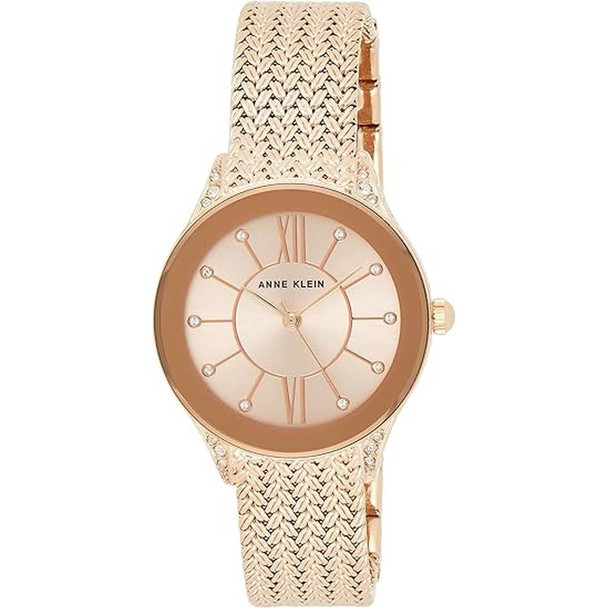 Anne Klein Crystal Women's Quartz Rose Gold-Tone Watch AK/2208RGRG