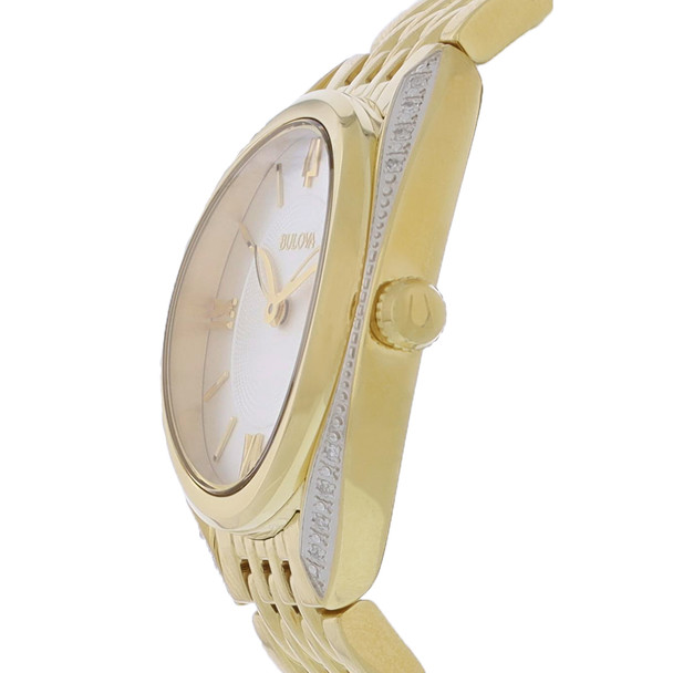 Bulova Classic Women's Gold PVD Stainless Diamond Quartz Watch 98R298