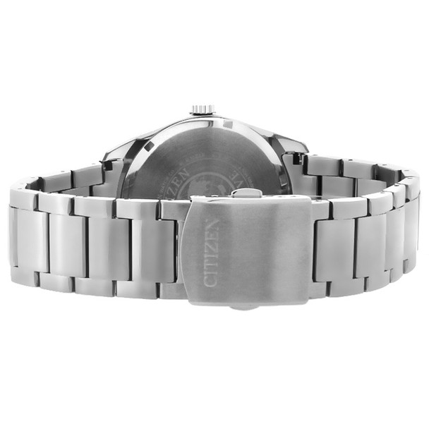 Citizen Eco-Drive Men's Stainless Steel Black Dial Watch AO9020-84E