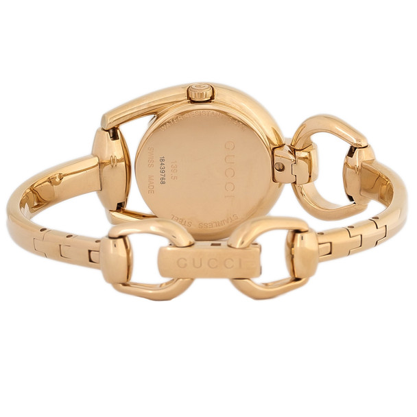 Gucci 139 Horsebit Women's Rose Gold PVD Quartz Watch YA139508