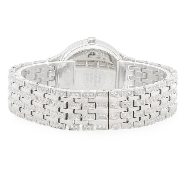 Bulova Quartz Women's Phantom Stainless Pave Crystal Watch 96L243