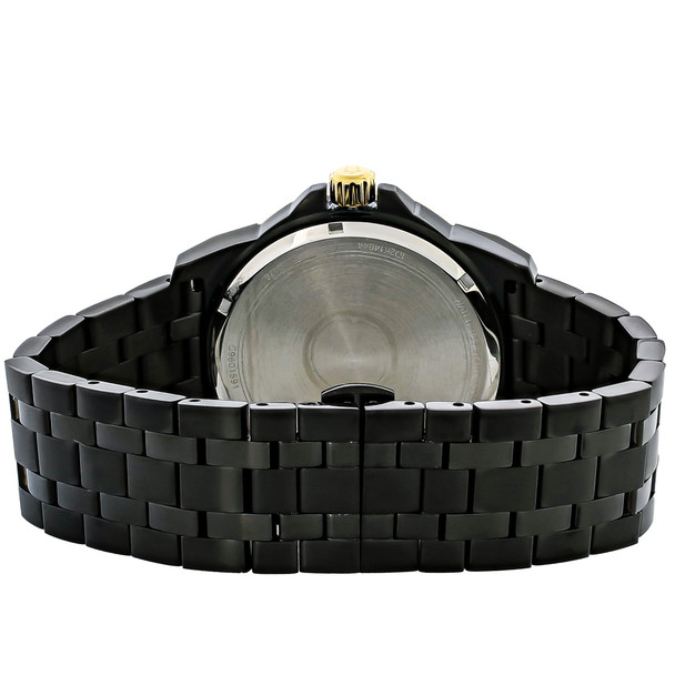 Bulova Marine Star Men's Diamond Black ION PVD Stainless Quartz Watch 98D176