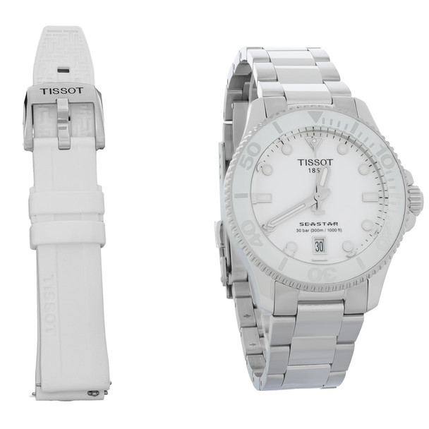 Tissot Seastar 1000 Women's White Dial Swiss Quartz Watch T120.210.11.011.00