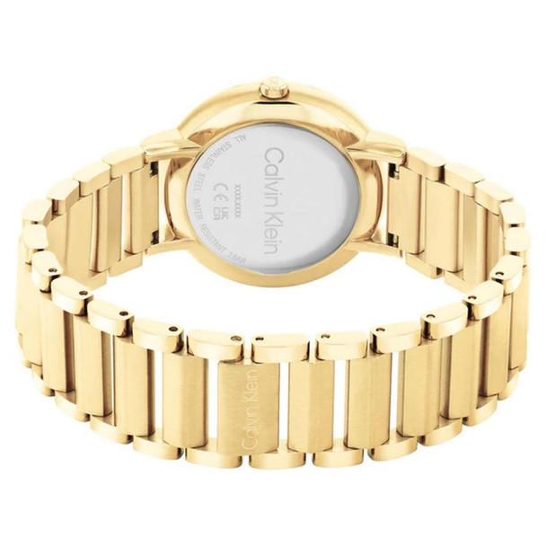 Calvin Klein Open Link Women's Gold Dial Gold-Tone Quartz Watch 25200086