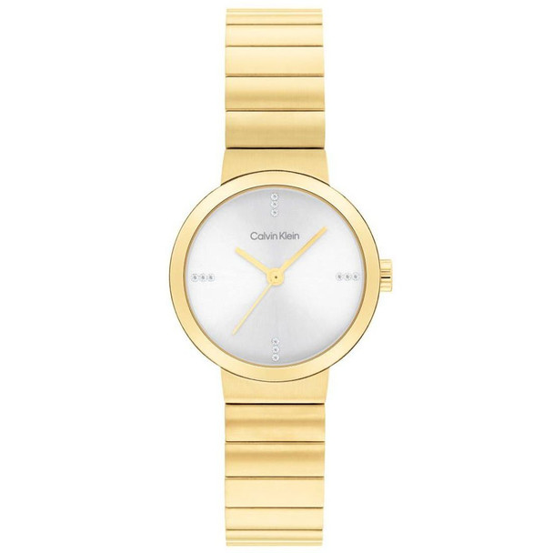 Calvin Klein Precise Women's Silver-white Dial Gold-Tone Quartz Watch 25200416