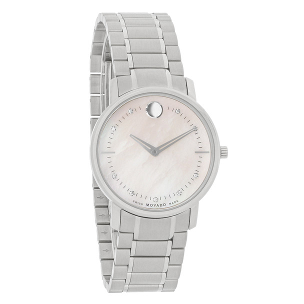 Movado TC Series Women's Diamond MOP Stainless Steel Swiss Quartz Watch 0606691