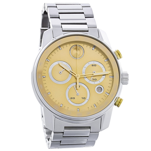 Movado Bold Verso Men's Two Tone Stainless Chronograph Quartz Watch 3600907