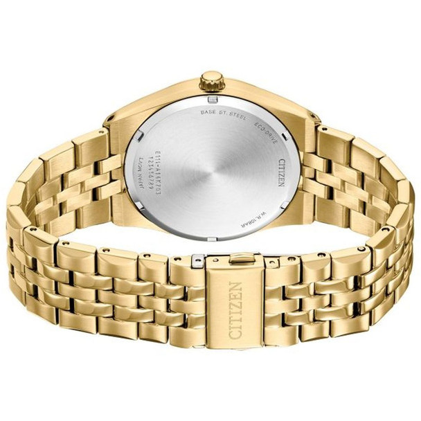 Citizen Eco-Drive Corso Men's Black Dial Gold-Tone Watch BM7333-85E