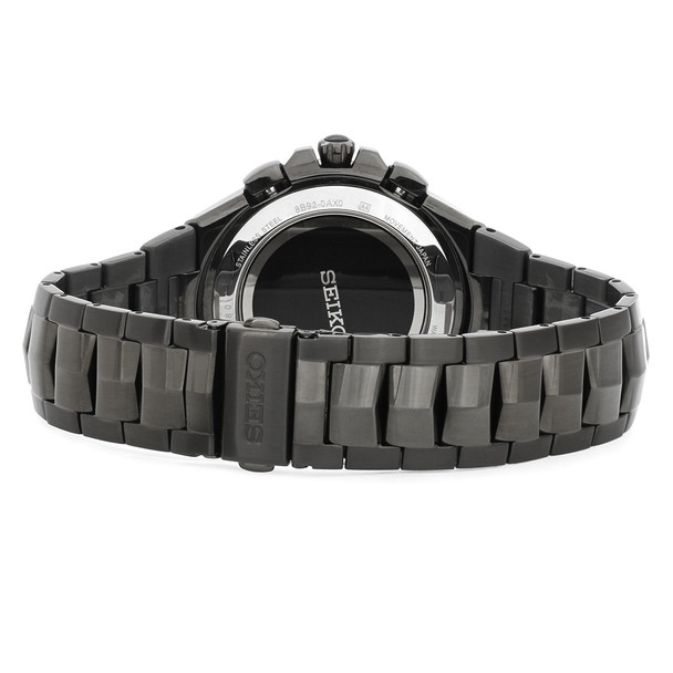 Seiko Men's Solar Coutura Radio Sync Chronograph Black Dial Watch SSG021