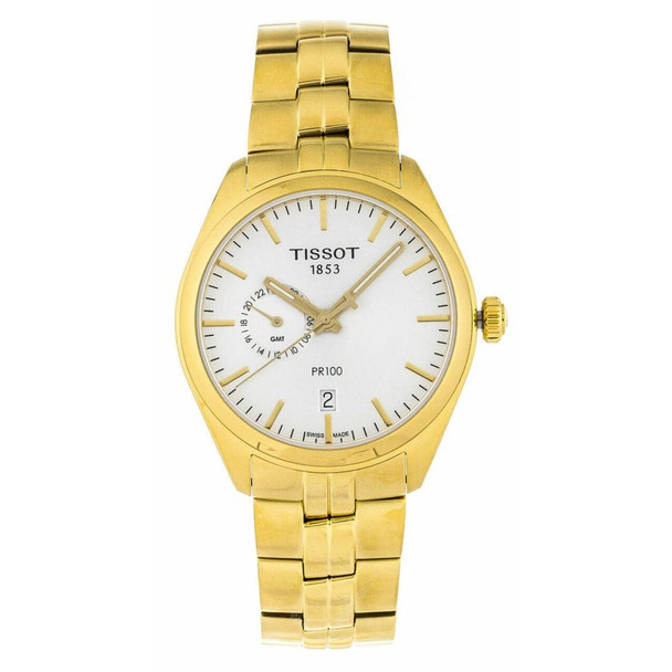 Tissot PR 100 Dual Time T-Classic Two-Tone Men's Quartz Watch T101.452.33.031.00