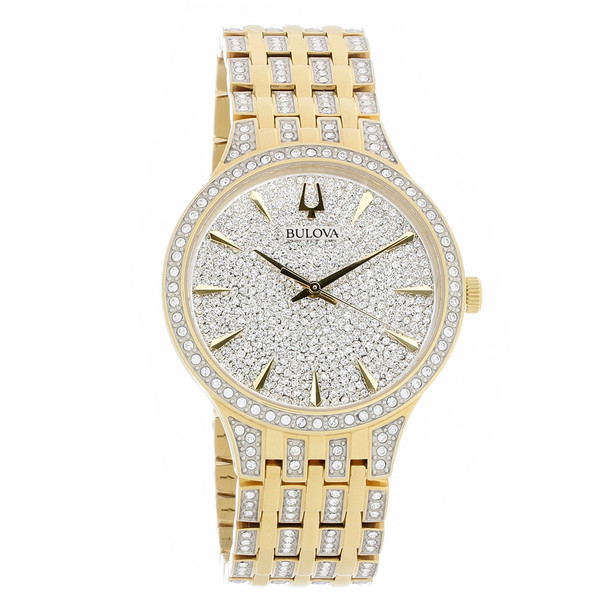 Bulova Phantom Men's Gold Tone Stainless Crystal Quartz Watch 98A229