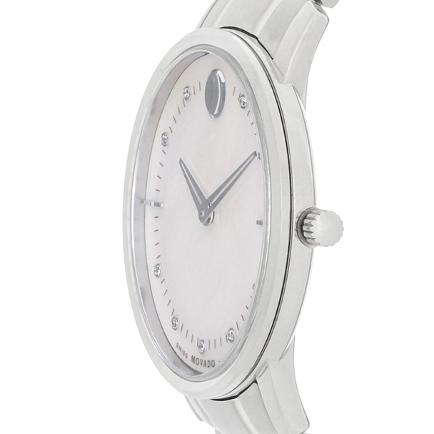 Movado TC Series Women's Diamond MOP Stainless Steel Swiss Quartz Watch 0606691