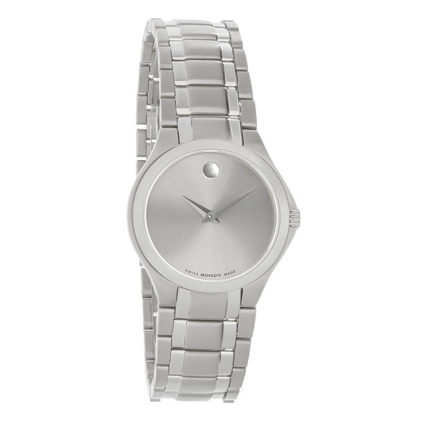 Movado Collection Women's Stainless Steel Silver Dial Quartz Watch 0606785