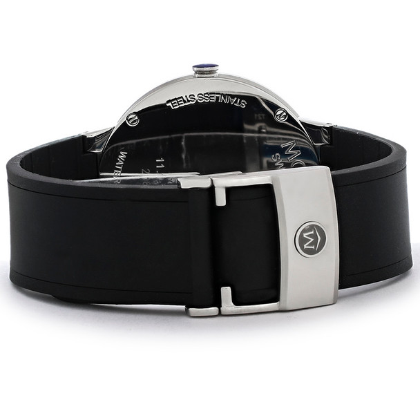 Movado Sapphire Men's Black Rubber Swiss Quartz Watch 0607406