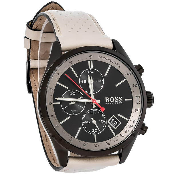 Hugo Boss Grand Prix Men's Black Dial Quartz Chronograph Watch 1513562