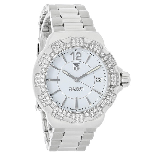 Tag Heuer Formula 1 Women's White Dial Diamond Swiss Quartz Watch WAH1218.BA0852