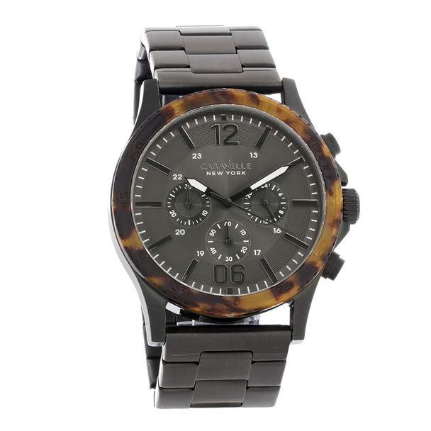 Caravelle By Bulova Men's Charcoal Dial Chronograph Quartz Watch 45A125