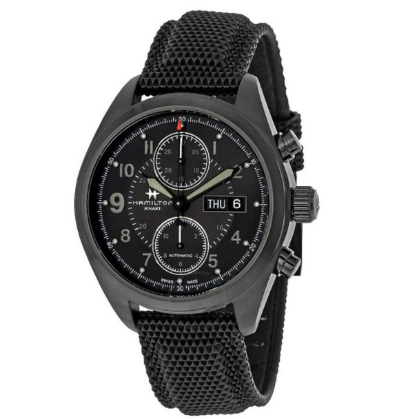 Hamilton Khaki Field Men's Black PVD Chronograph Automatic Watch H71626735
