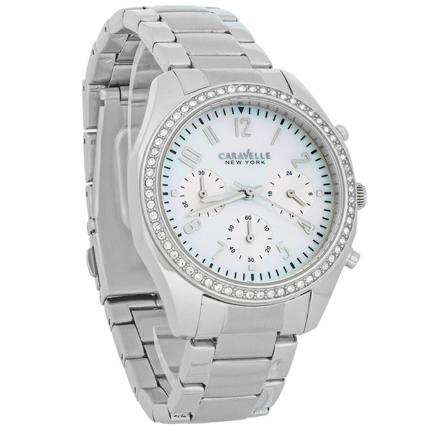 Caravelle By Bulova Women's Chronograph Stainless Crystal Quartz Watch 43L159