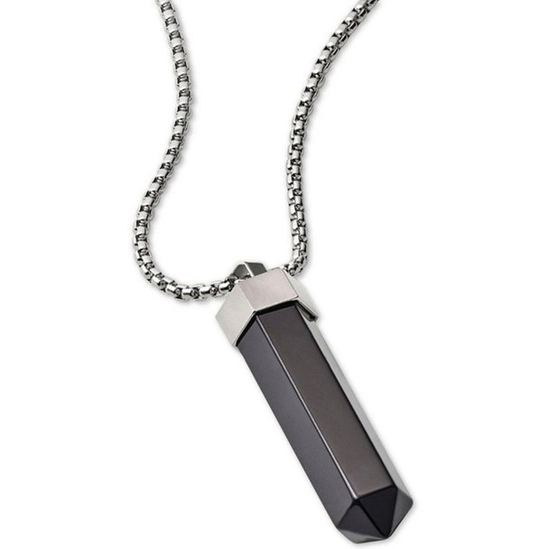 Bulova Precisionist Men's Black Onyx Necklace J96N004