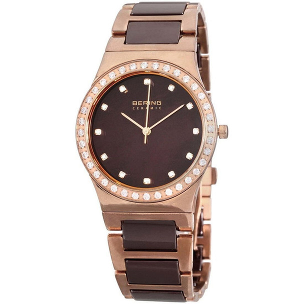Bering Ceramic Women's Two-Tone Ceramic Quartz Watch 32435-765
