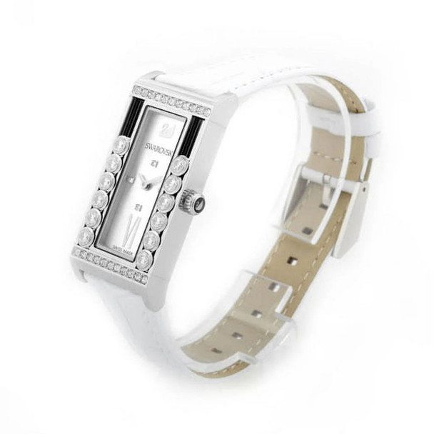 Swarovski Lovely Crystals Women's White Leather Quartz Watch 5096680