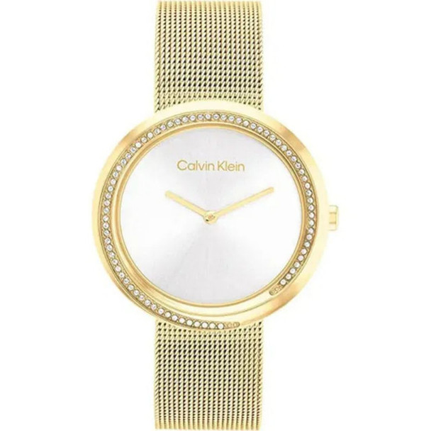 Calvin Klein Twisted Bezel Women's Gold Stainless steel Quartz Watch 25200150