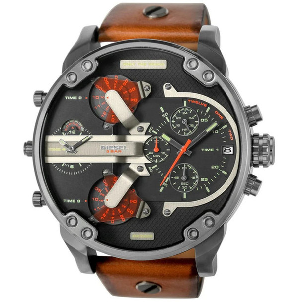 Diesel Mr. Daddy 2.0 Men's Brown Leather Quartz Watch DZ7332
