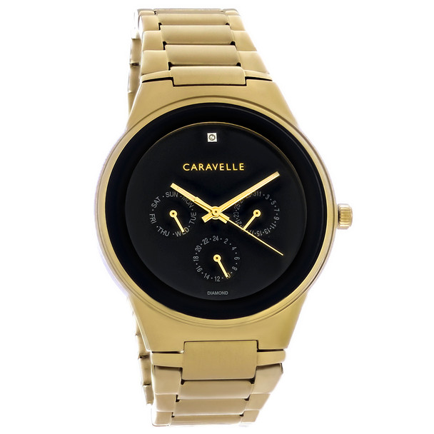 Caravelle By Bulova Modern Men's Black Dial Quartz Watch 44D102