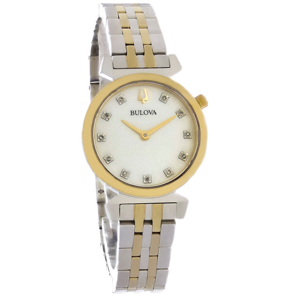 Bulova Regatta Diamond Women's Two Tone Stainless Steel Quartz Watch 98P202