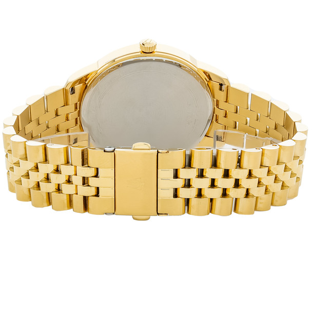 Bulova Classic Men's Diamond Gold Tone PVD Stainless Steel Quartz Watch 97D125