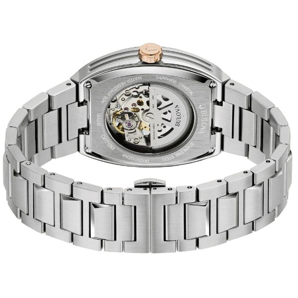 Bulova Maquina Men's Automatic Blue Dial Stainless Steel Watch 98A319