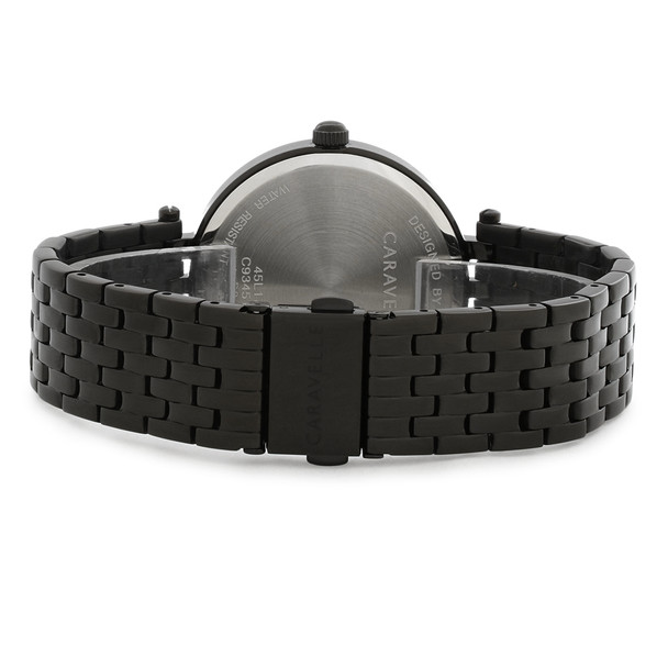 Caravelle By Bulova Women's Black ION Plated Stainless Quartz Watch 45L171