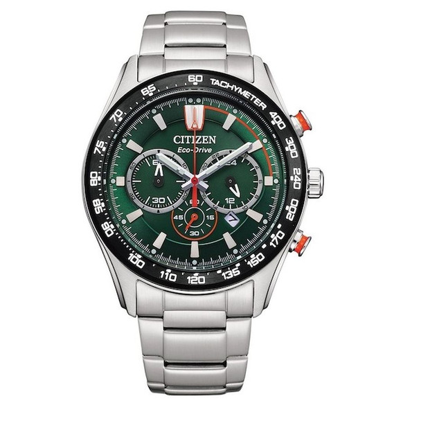CitizenSport Chronograph Green Dial Men's Eco-Drive Watch CA4488-52X