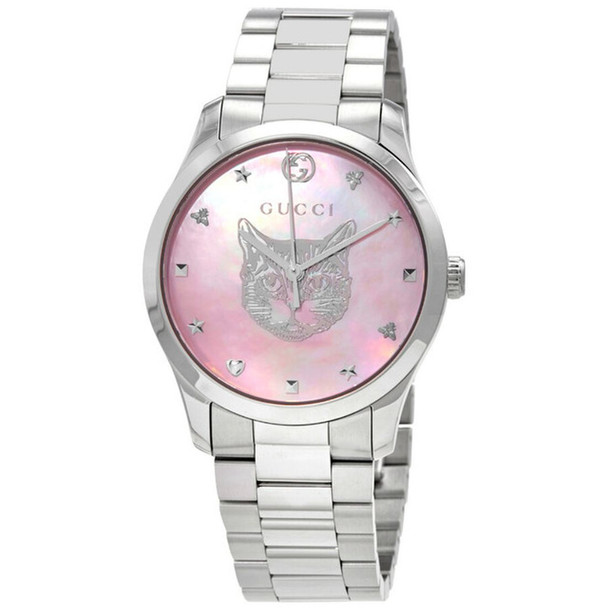 Gucci G-Timeless Unisex Pink MOP Dial Quartz Watch YA1264166