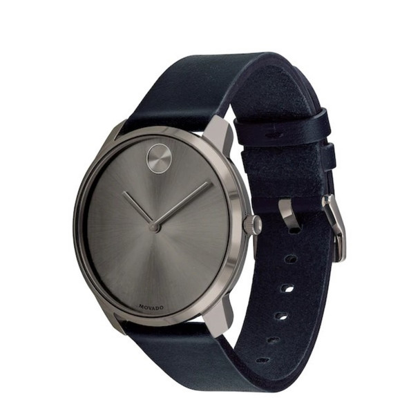 Movado Bold Mens Grey ION Plated Stainless Steel Swiss Quartz Watch 3600586