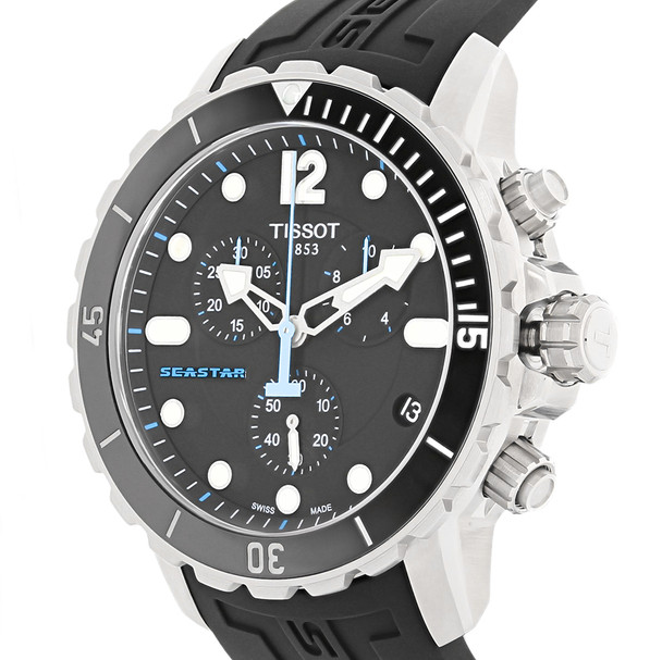 Tissot Seastar Men's Black Rubber Swiss Quartz Watch T066.417.17.057.00