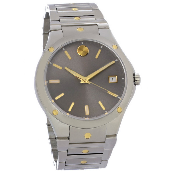 Movado S.E. Series Grey Dial 2-Tone Stainless Steel Men's Quartz Watch 0607514