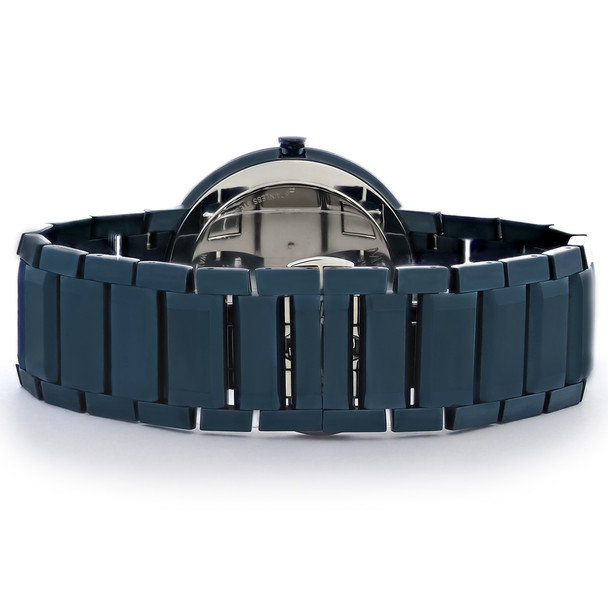 Movado Sapphire Men's Blue ION Plated Stainless Steel Swiss Quartz Watch 0607556