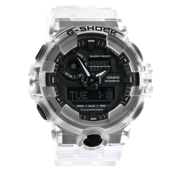 Casio G-Shock Men's Transparent Chronograph Quartz Watch GA700SKE-7A