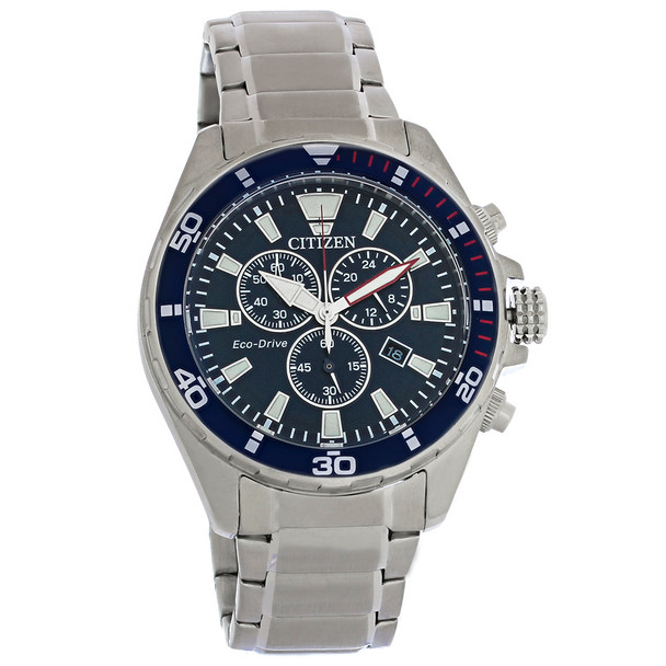 Citizen Eco Drive Mens Brycen Stainless Steel Chronograph Watch AT2439-51L