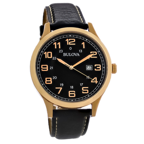 Bulova Classic Mens Rose Gold Tone Plated Stainless Steel Quartz Watch 97B164