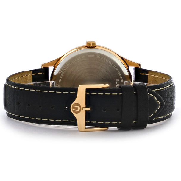 Bulova Classic Mens Rose Gold Tone Plated Stainless Steel Quartz Watch 97B164